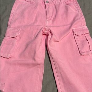 Forever 21 Girls Pink High-Waist Cargo Pants Brand New without tags